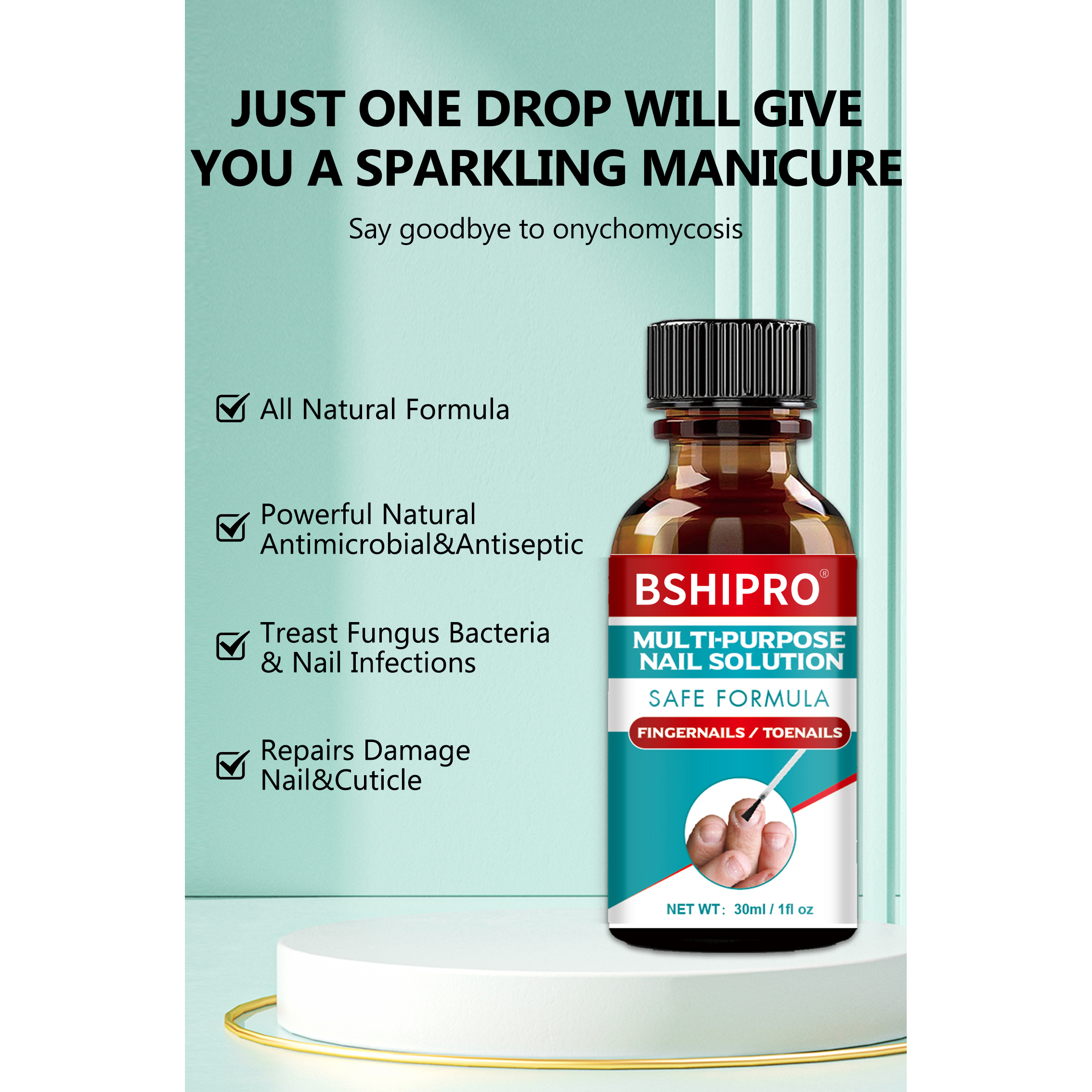 Fungal Nail Repair Liquid Foot Fungus Nail Brush Kit Nail Repair Essence Toenail Fungus Treatment