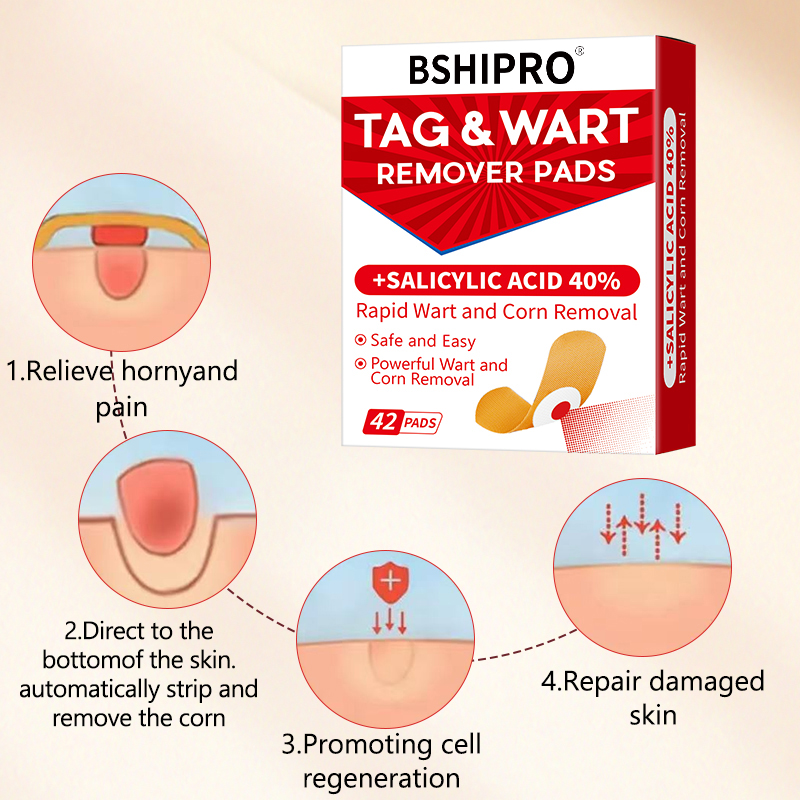 Sharp Wart Liquid Natural Ingredients Rapid Wart and Corn Removal 40% Salicylic Acid Tag Wart Remover Pads