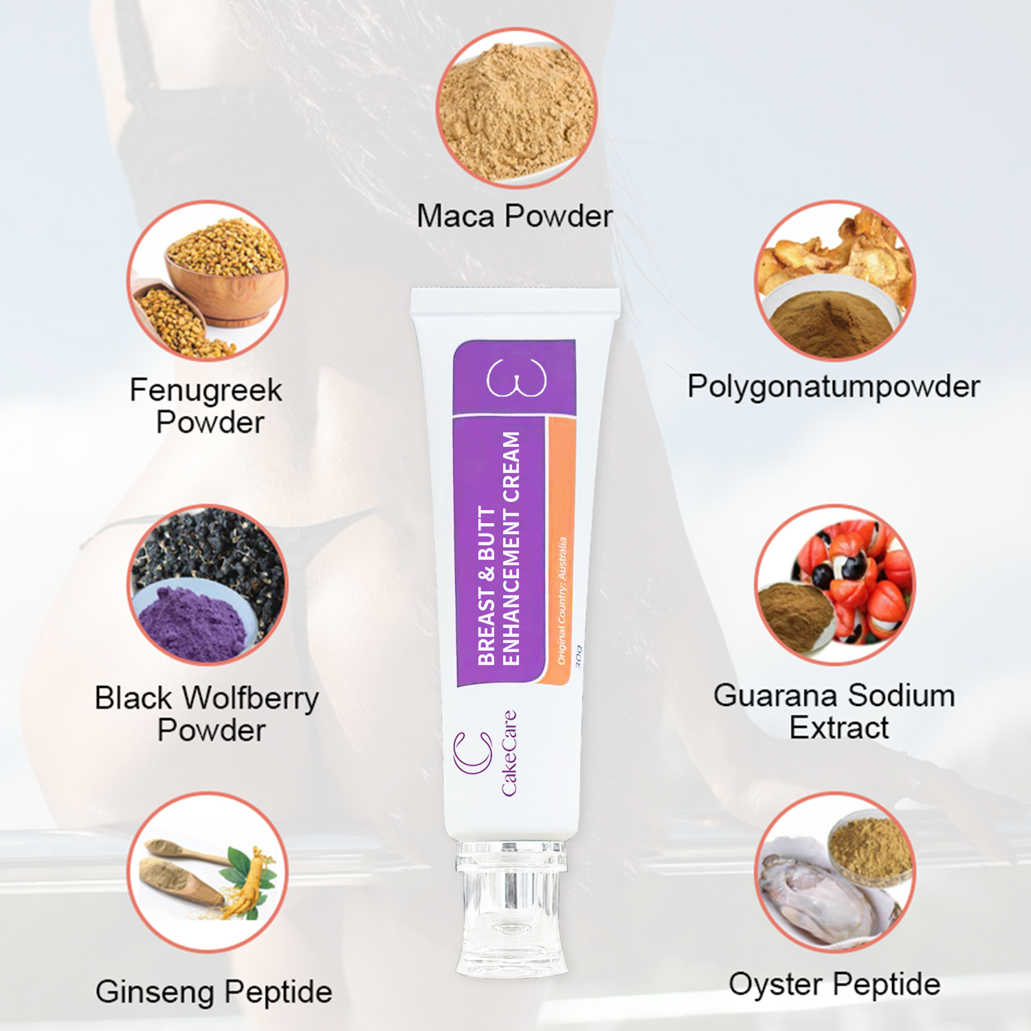 Herbal Breast & Butt Firmness Cream for Women Effective Fast Acting Butt Lifting & Bust Enhancement with ODM/OEM Service