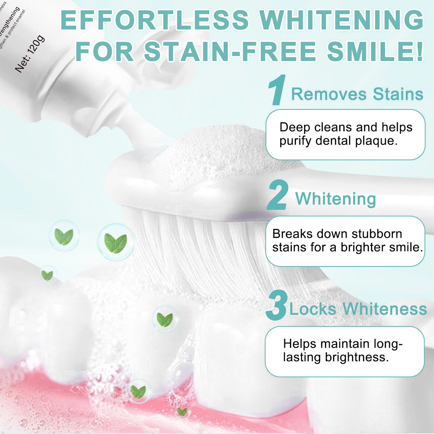Ela Mint Flavor Fluoride-Free Nano Hydroxyapatite Toothpaste Anti-Cavity Whitening Oral Care for Sensitive Teeth for Adults Kids