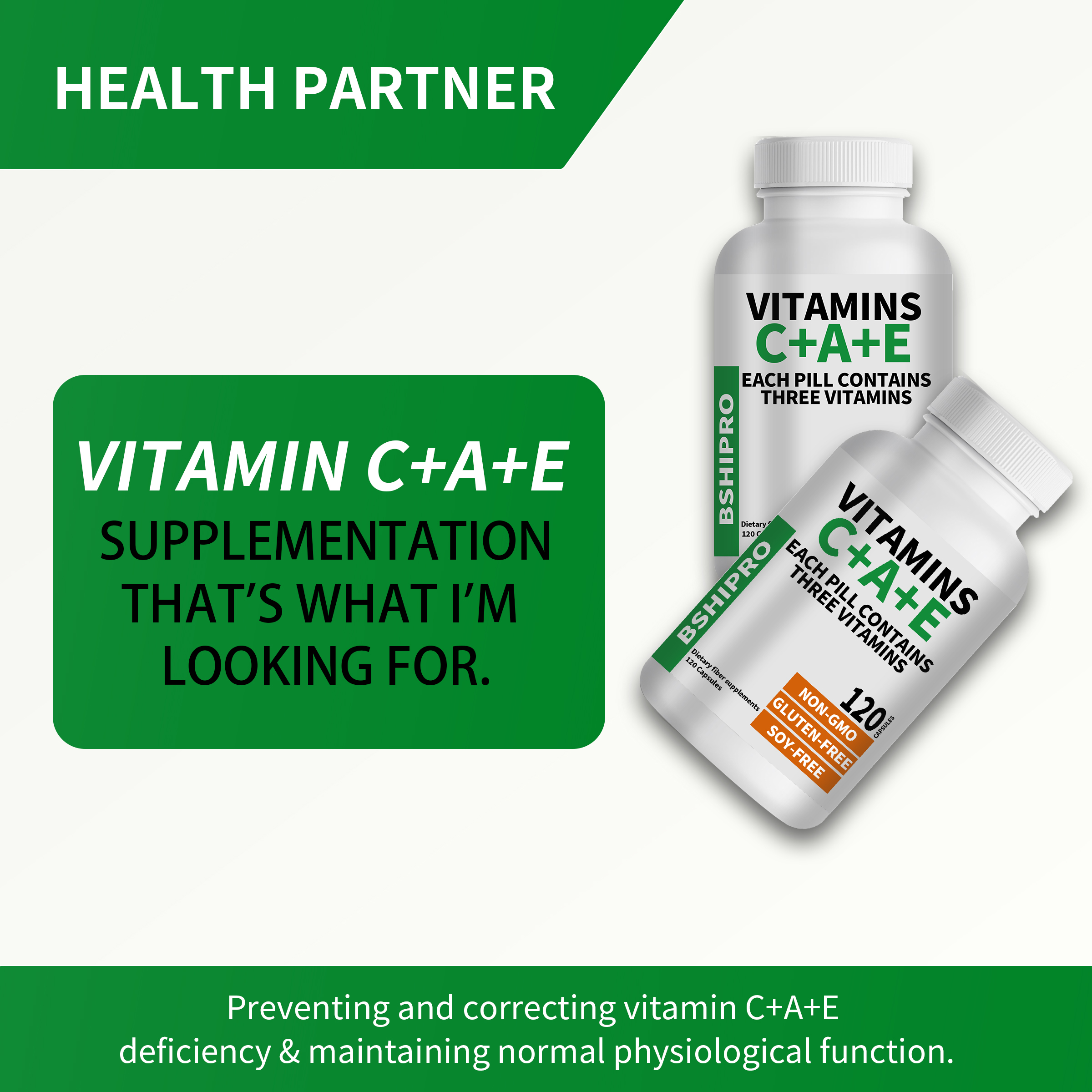Vitamin Capsules with Plant-based Vitamin D at 5000 IU And 100 Mcg of Vitamin K in The Form of MK-7 - for Maximum