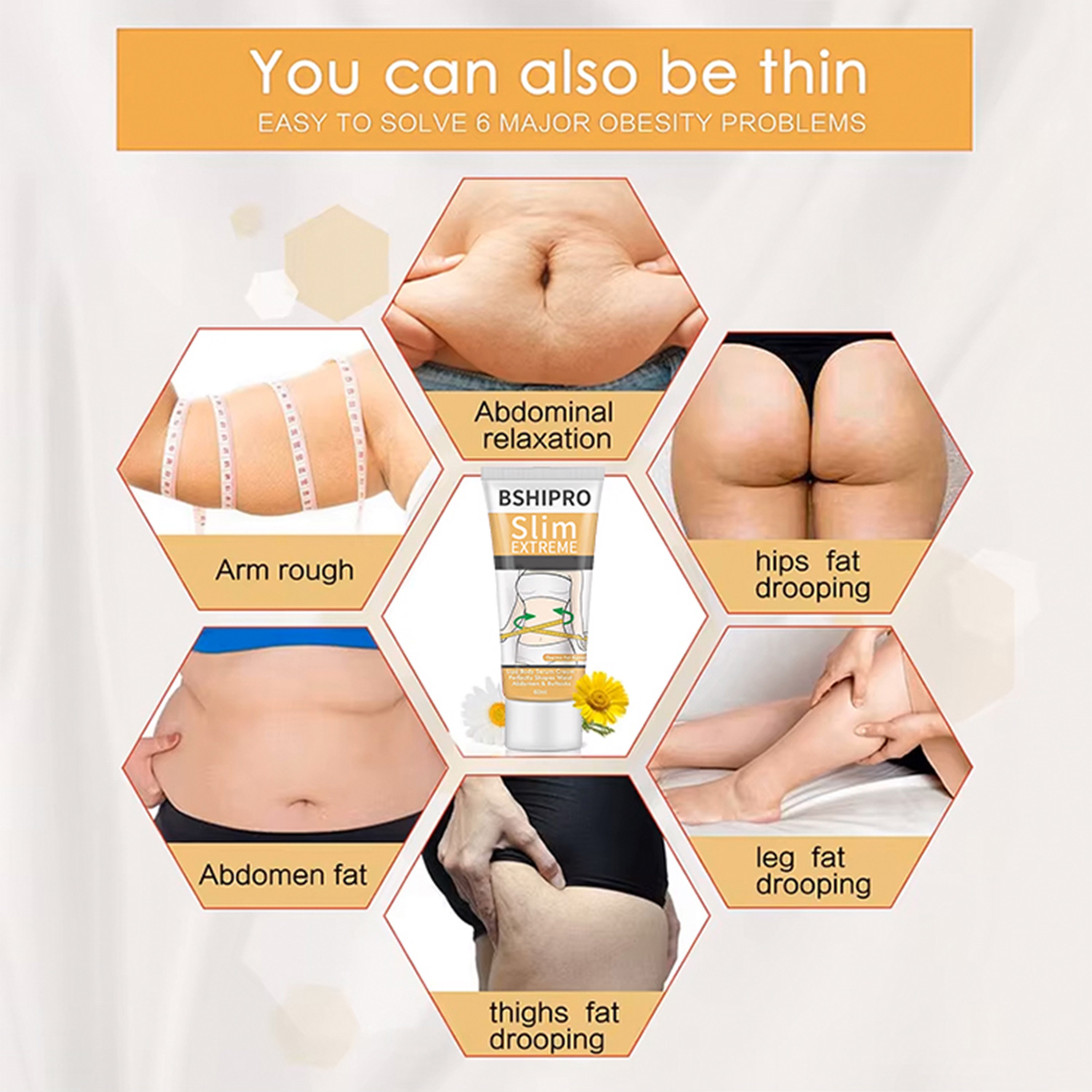 Heating & Slimming Herbal & Organic Belly Burn Fat Burning Shaping Waist Slim Cream Body Sculpting Cream for Weight Loss Body