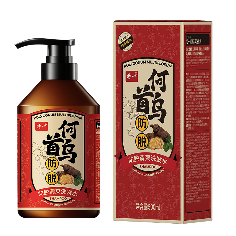 Nourishes Hair Roots Strengthens Controls Oil Eliminates Dandruff Prevents Hair Loss Refreshing Polygonum Multiflorum Shampoo