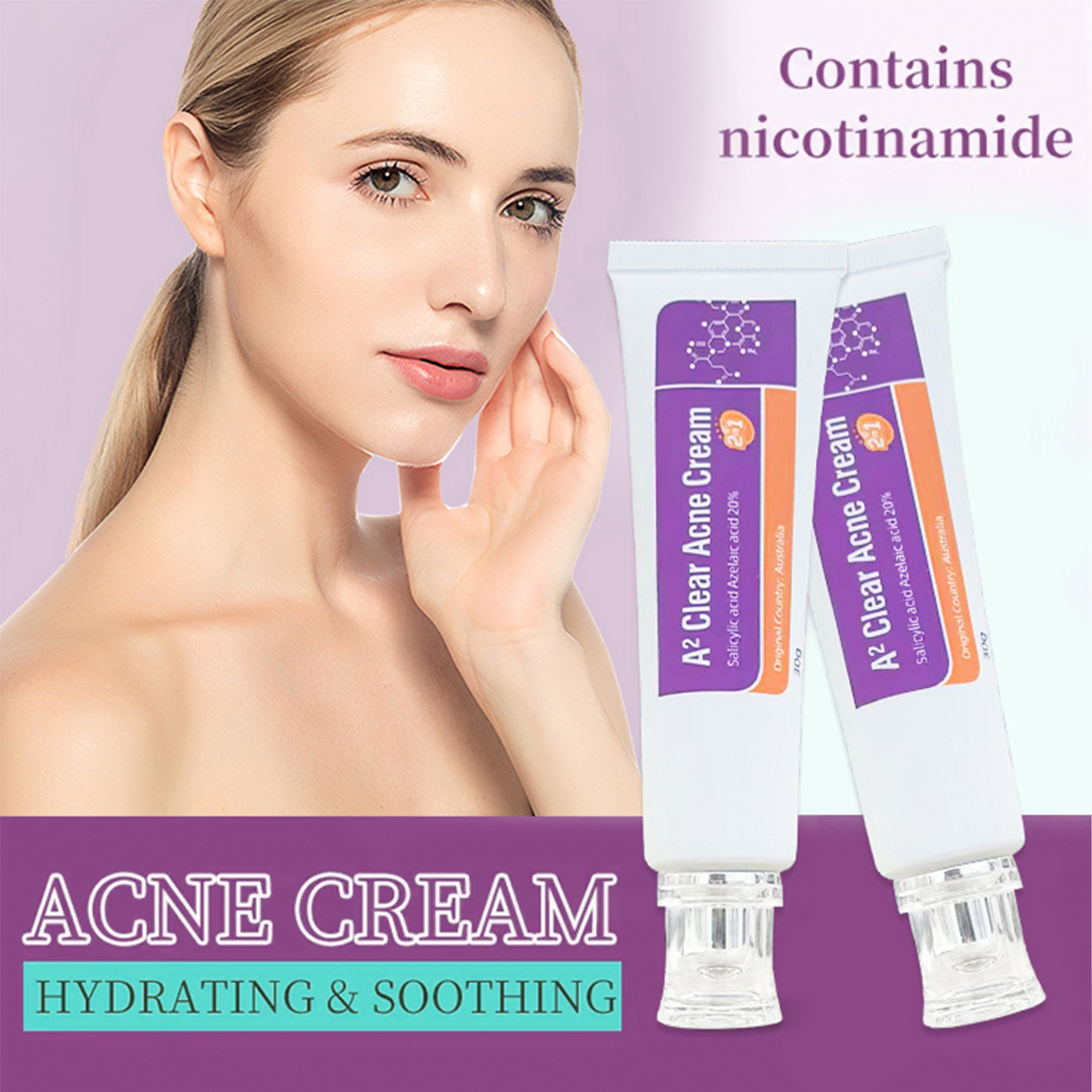 Hydrating & Soothing Facial Cleanser Acne Removal Cream for All Skin Types