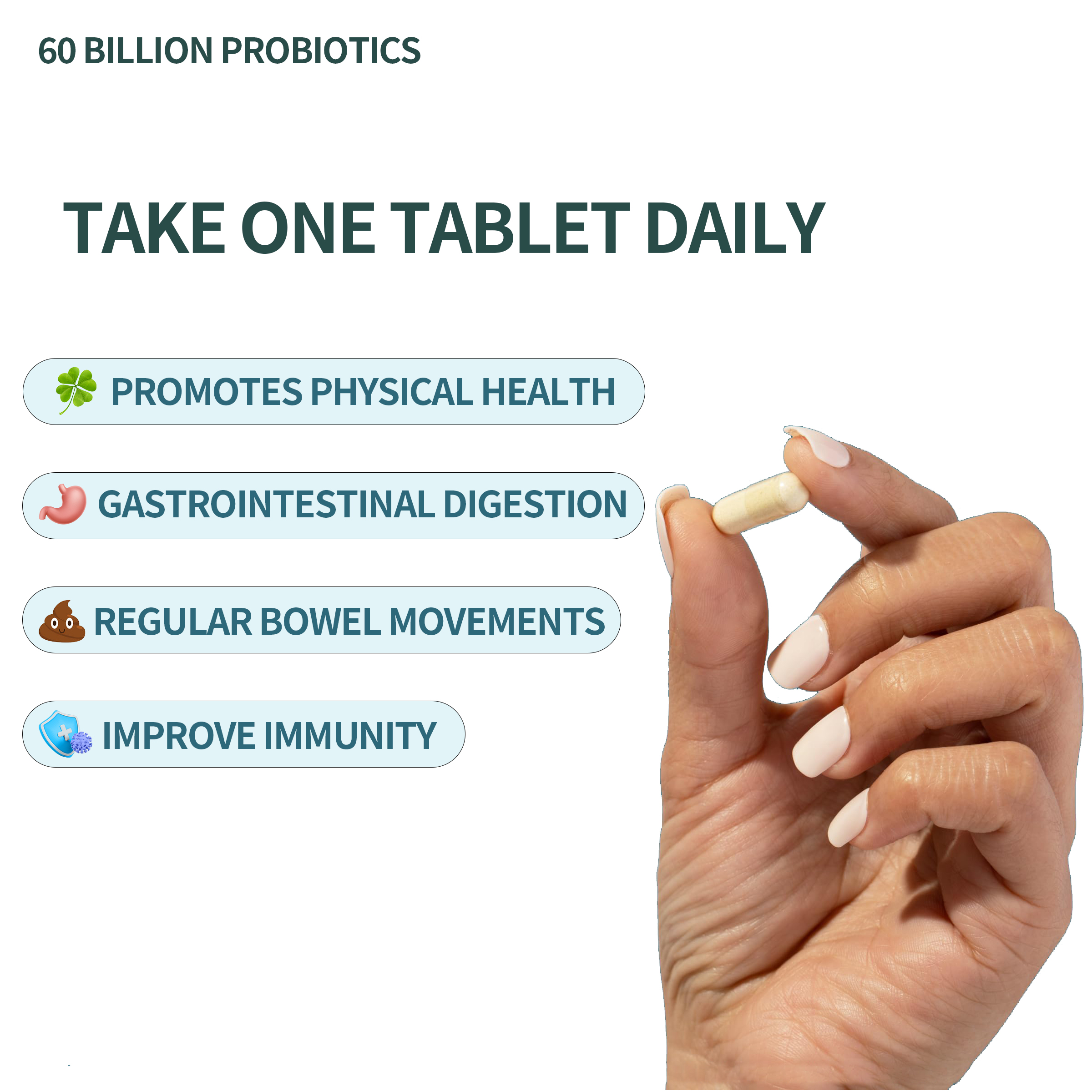 Healthcontains Strains. It Is a Supplement in Capsule Form That Is Beneficial to Gut Health and Can Support the Immune System.