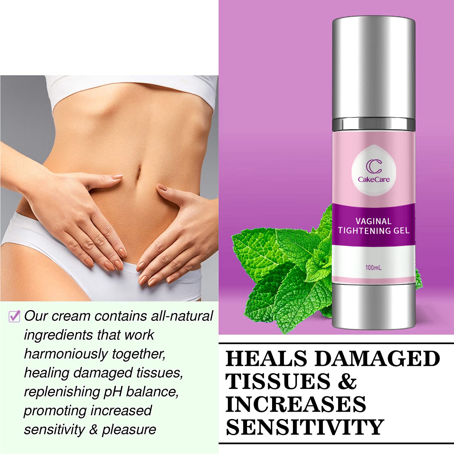 Vag Natural Formula ODM/OEM Vaginal Tightening Cream Gel Postpartum Recovery Comfort Elasticity Confidence Restores