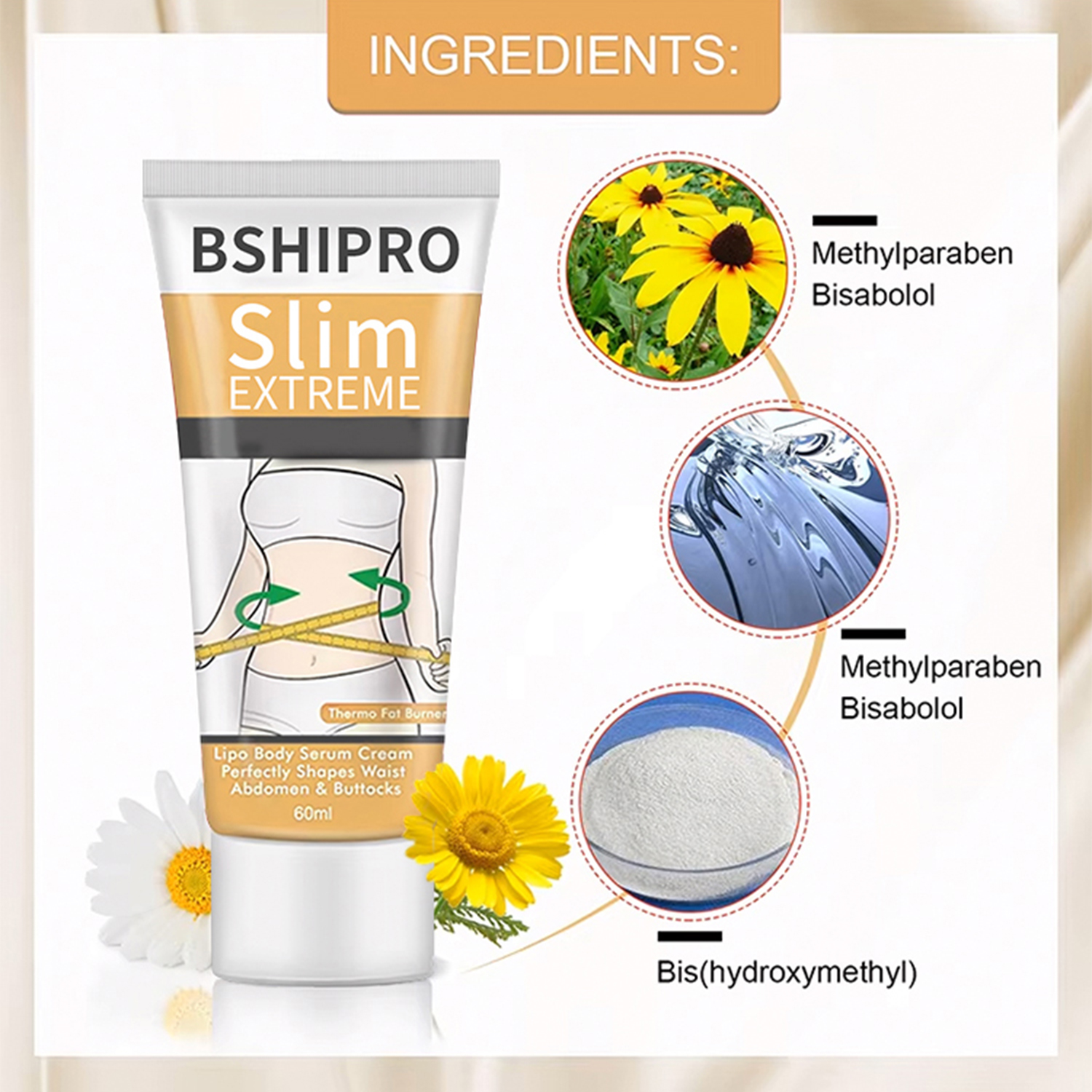 Heating & Slimming Herbal & Organic Belly Burn Fat Burning Shaping Waist Slim Cream Body Sculpting Cream for Weight Loss Body