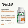Vitamin Capsules with Plant-based Vitamin D at 5000 IU And 100 Mcg of Vitamin K in The Form of MK-7 - for Maximum